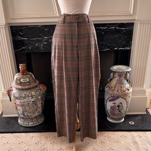 Old Navy Brown & Black Herringbone Wide Leg Trousers